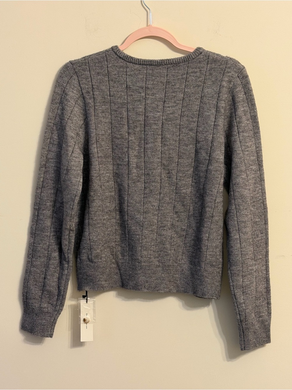 Commense Gray Button-Front Cable Cardigan - Picture 4 of 4